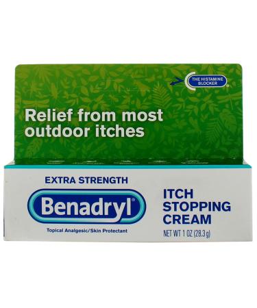 Benadryl Extra Strength Anti Itch Cream 1 Oz Tube (Pack of 2)