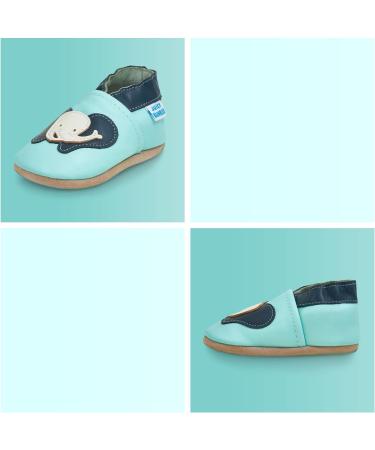Soft Sole Baby Shoes for 0-6 Months | Leather Toddler Shoes with Happy Elephant Design - Buy Online on GoSupps.com