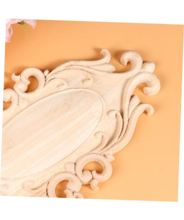 Alipis 1pc Decor Furniture Center Applique Carved Corner Onlay Wood Onlay Frame Modeling Dressing Table - Buy Online on GoSupps.com