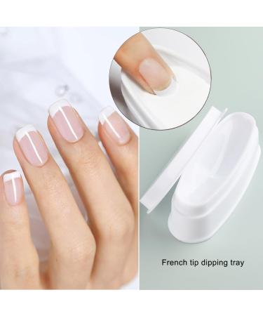 Premium Dip Powder Nail Kit - 8 Colors Clear Nude Pink Glitter Acrylic Set for Home Manicure | Base & Top Coat Included - Buy Online on GoSupps.com