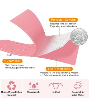 X XBen 10m Waterproof Dog Drag Line - Rubberized Training Leash with Lockable Carabiner & Hand Loop for Medium-Sized Dogs - Pink - Buy Online on GoSupps.com