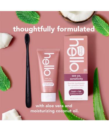 Hello See Ya Sensitivity Toothpaste - Minty Fluoride Formula for Sensitive Teeth, Vegan & Gluten-Free, 2 Pack - Buy Online on GoSupps.com