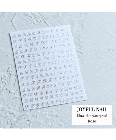 Old English Alphabet Nail Stickers - 7 Sheets Self-Adhesive Decals for Unique Nail Art Designs - Buy Online on GoSupps.com