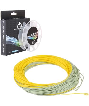 Maximumcatch fly fishing cord with loops floating fly cord 30.5m long WF3F/4F/5F/6F/7F/8F six color WF5F moss green & gold