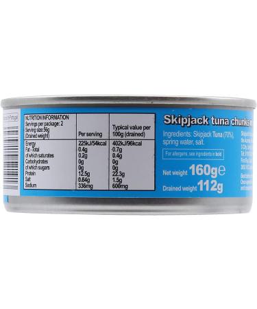 Fish 4 Ever Skipjack Tuna Chunks in Spring Water 160g - Buy Online on GoSupps.com