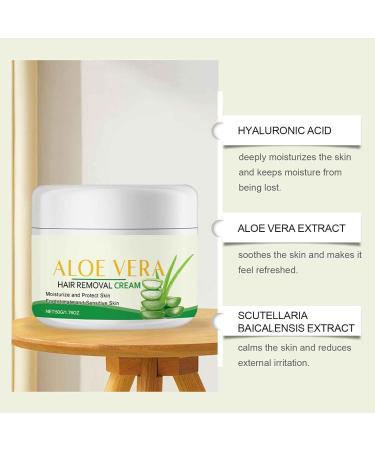 Rubu22a Aloe Vera Hair Removal Cream for intimate and body as a powder without pain and irritation for smooth skin for bikini zone legs arms and armpits gentle facial formula for all skin types 1 - Buy Online on GoSupps.com