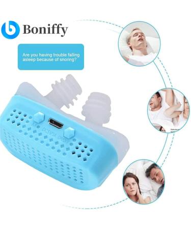 2023 Upgraded Portable Electric Anti-Snoring Device - 3 Levels, Variable Speed, Snoring Solution Nose Clip (Blue) - Buy Online on GoSupps.com
