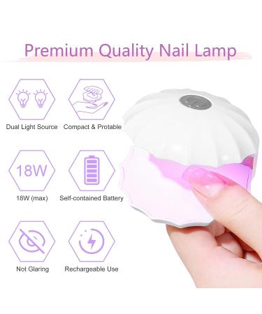 SAVILAND Mini LED Nail Lamp - 18W Portable UV LED Lamp for Gel Nails | Quick-Dry USB Nail Dryer for Professional Manicures at Home - Buy Online on GoSupps.com