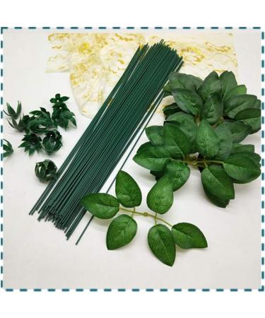 200 Pcs 16 Inch Dark Green Floral Stem Wire - Ideal for DIY Bouquet Making and Crafts - Buy Online on GoSupps.com