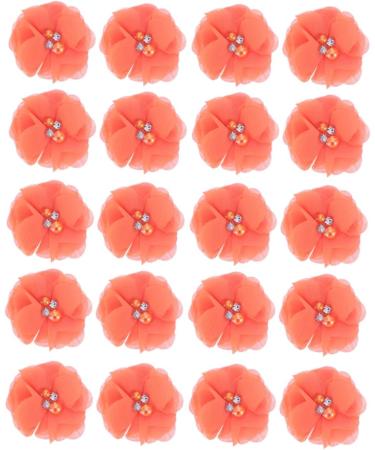 COHEALI 60 pcs Chiffon Cloth Diy Mini Shaped Accessory Hairhoop Flowers Accessoriesorange Girls Pearl As Shownx3pcs Size 1x3pcs - Buy Online on GoSupps.com
