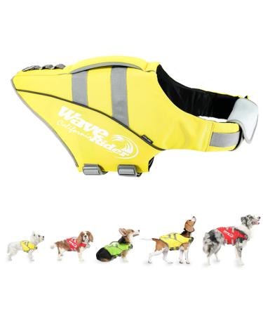 Zooland life jacket dog dog life jacket with excellent buoyancy adjustable & durable reflective lifesaver for small medium and large dogs XXL yellow yellow XXL