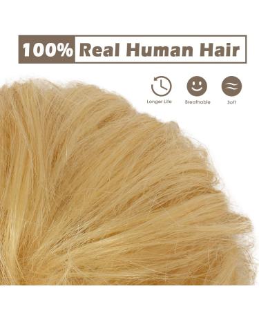 BARSDAR 100% Real Hair Tie & Extensions - Curved Messy Updos 32g Light Blonde Hair Part for Women & Girls - Buy Online on GoSupps.com