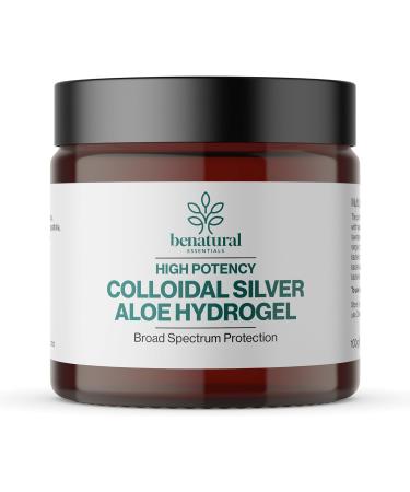 Benatural Essentials Premium Colloidal Silver Aloe Hydrogel 100g | Soothing Gel for Burns, Scratches & Rashes | Antibacterial, Antifungal & pH Balanced | UK Made - Buy Online on GoSupps.com