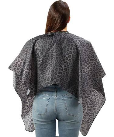 Buy Waterproof Black Leopard Hair Salon Capes | Stylish Hairdresser Capes for Hair Stylists & Salons Snaps & Shampoo Capes - Buy Online on GoSupps.com