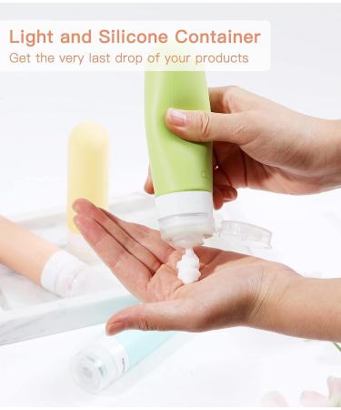 Quatish Travel Bottles 4 Pack - Leak Proof Silicone Containers, TSA Approved 3 oz Size for Toiletries, Shampoo, Conditioner, Lotion - BPA Free, Multi-Color - Buy Online on GoSupps.com