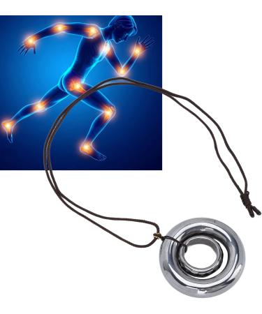 Verdant Touch Terahertz Pendant with Double Loop Charm | Natural Energy Stone Necklace 60x180 cm - Buy Online on GoSupps.com