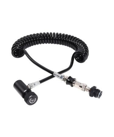 TUXING Heavy Duty Paintball Tank Remote Coil Remote Line for HPA High Pressure Air Compressed / CO2 Tanks with O-Ring and Protection Cap,G1/2-14