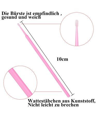 Luckaide 200pcs Microbursten Eyelash Extensions - Disposable Microbrush Chopsticks & Paint Swab - Pink Eyelash Brush for Makeup & Cleaning - Buy Online on GoSupps.com