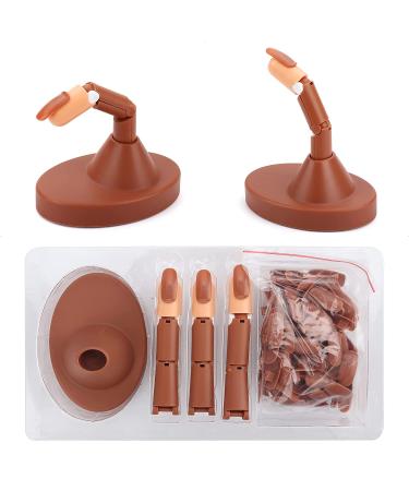 Flexible Nail Practice Fingers for Acrylic Nails - 3 PCS Set with Base Stand and 100 Refill Nail Tips - Buy Online on GoSupps.com