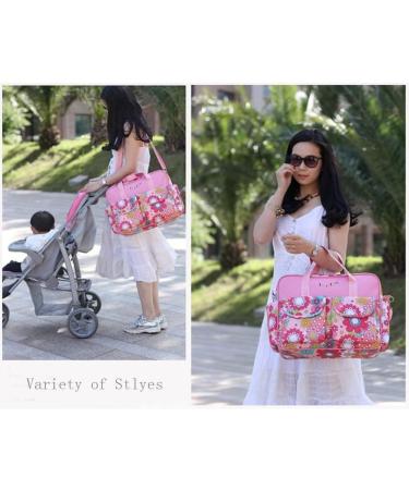 Kamay's Waterproof Mummy Diaper Bag with Changing Mat - Red Daisy - Buy Online on GoSupps.com