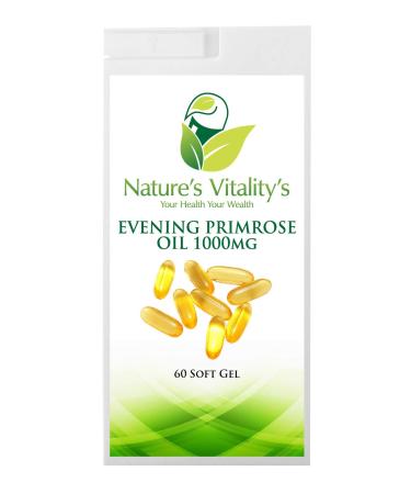 Nature's Vitality's Evening Primrose Oil Capsule High Strength1000mg 60 Soft Gel Capsule