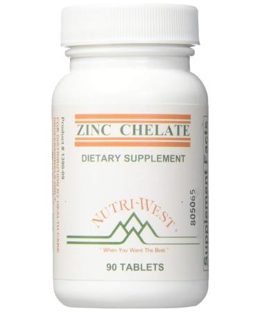 NutriWest Zinc Chelate 16 mg 90 Tablets
