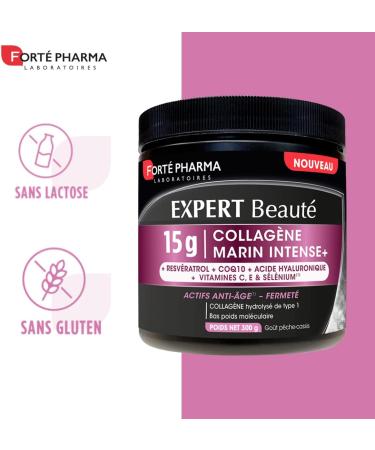Fort Pharma - Expert Beaut Intense Marine Collagen+ 15g - Anti-aging Firmness Antioxidant active ingredients - Hydrolyzed marine collagen - Buy Online on GoSupps.com