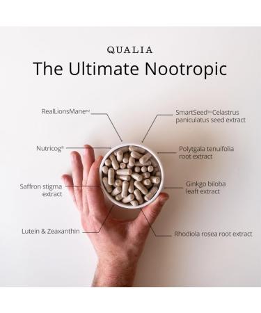 Qualia Life Sciences Qualia Mind (Caffeine Free) | Doctor-Formulated Nootropic to Fuel Focus & Concentration* | Drive & Productivity | 6 Week Supply - Buy Online on GoSupps.com