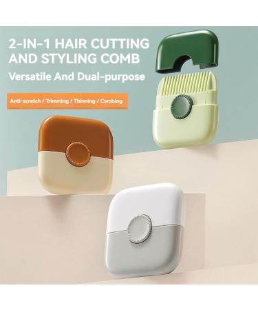 Trimpocket Hair Trimmer & Comb for Kids & Women | 2-in-1 Bangs Trimmer with Replaceable Blades | Dual-Side Split Ends Trimmer | Green | 2 Pcs + 10 Blades - Buy Online on GoSupps.com