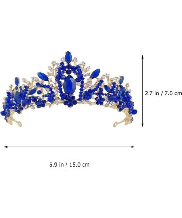 FRCOLOR Tiara Crown Crystal Silver Headband Diamond Bridal Headdress Wedding Prom Crown Hair Accessories Blue for Women Girl Birthday Wedding Christmas Party Favor Ornaments - Buy Online on GoSupps.com