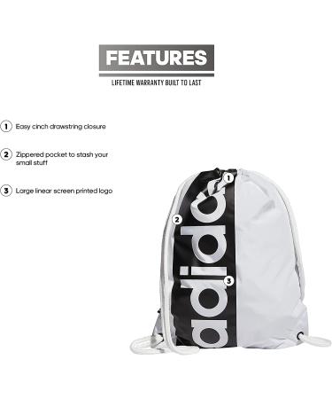 adidas Court Lite Sackpack - White/Black - One Size - Buy Online on GoSupps.com