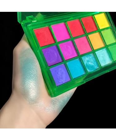 CARL Eyeshadow palette in 15 colors green blue purple matte shimmering colorful well pigmented green eyeshadow spring long lasting - Buy Online on GoSupps.com