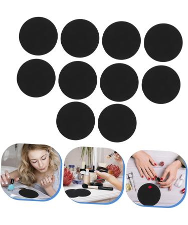 10pcs Nail Polish Palette Tray - Silicone Makeup Tool for Nail Art Black 9.5x9.5 cm - Perfect for Manicure & Painting - Buy Online on GoSupps.com