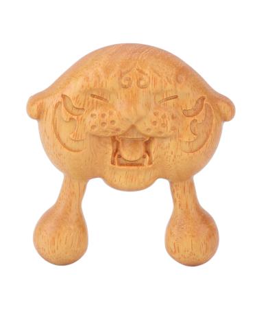 Sandalwood Facial Massage Comb Wooden Facial Massage Guasha Comb for Neck Eyes Nose Face Small Tiger Shape
