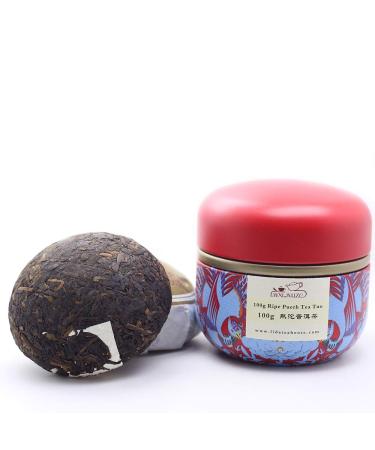 LWXLJMJZC-2010 Years Ripe Puerh Tea-Fermented Pu-erh Tea (shu) from Yunnan-Tuo Cha 100g Packed in Tin