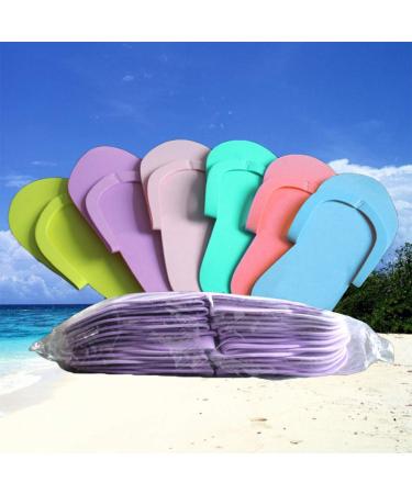 Artibetter Disposable Foam Pedicure Slippers - 36 Pairs Multi Color Flip Flops for Salon Nail Spa Guests - Portable Travel Supplies - Buy Online on GoSupps.com