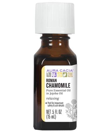 Aura Cacia Pure Essential Oils Roman Chamomile Relaxing .5 fl oz (15 ml) - Buy Online on GoSupps.com