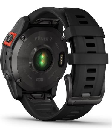 Garmin fenix 7 Solar, adventure smartwatch, with Solar Charging Capabilities, rugged outdoor watch with GPS, touchscreen, health and wellness features, slate gray with black band - Buy Online on GoSupps.com