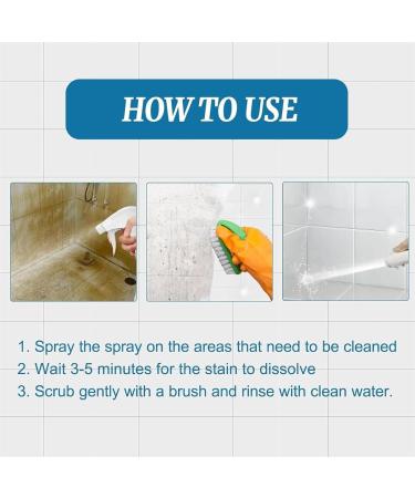 Jue Fish Tile Cleaner Tile Grout Cleaner Sprayer Powerful Tile Cleaner Sprayer for Cleaning Tiles and Joints (2Pcs) - Buy Online on GoSupps.com