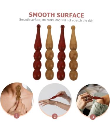 Healeved 4-Piece Pearl Massage Tool Set | Gua Sha Hand & Body Massage Devices | Manual Pen & Foot Roller for Neck Pain Relief - Buy Online on GoSupps.com