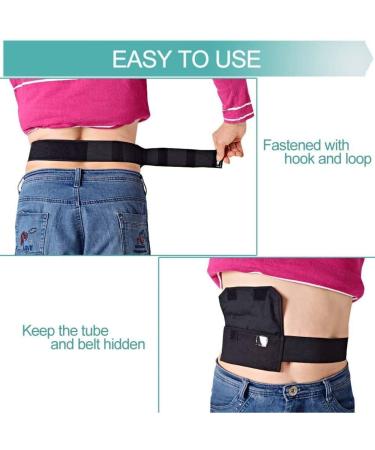 Comfortable Peritoneal Dialysis Cover | PD Belt & G/Peg Feeding Tube Holder - Abdominal Fixation Nursing for Patients (98-115CM) - Black - Buy Online on GoSupps.com