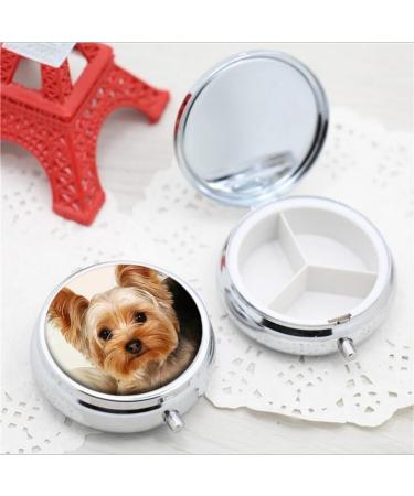 Travel Pill Case - Cute Puppy 3 Compartment Pill Box | Decorative Vitamin Organizer & Unique Gift - Buy Online on GoSupps.com