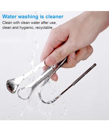 5-in-1 Tongue Cleaner & Scraper | Stainless Steel Tongue Claser for Fresh Breath | Combat Bad Breath Effectively - Buy Online on GoSupps.com
