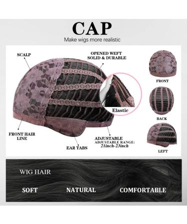 Buy Oefei 26-Inch Long Wavy Black Wigs with Ponytail | Heat-Resistant Synthetic Hair for Women | Perfect for Daily Wear Parties & Cosplay - International Shipping Available - Buy Online on GoSupps.com