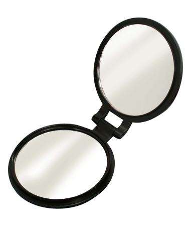 Yamamura YL-10 Double Sided Compact Mirror with 10x Magnification  Black  Mirror/Flat  3.0 inches (77 mm) Black (Black 19-3911tcx)