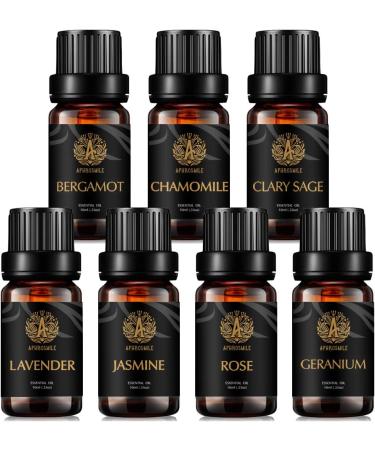 Aromatherapy Rose Essential Oil Set for Diffuser 7x10ml 100% Pure Chamomile Essential Oils Set for Humidifier - Pure Bergamot Clary Sage Jasmine Geranium Lavender Oils Set for Air Freshener - Buy Online on GoSupps.com