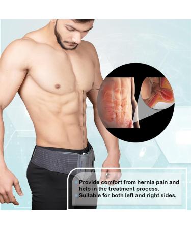 Wonder Care Grey Inguinal Hernia Support Truss Brace with Adjustable Straps - Small Size (28-32) - Ideal for Single/Double Inguinal Recovery - Buy Online on GoSupps.com