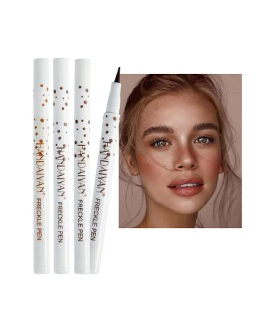 Freckle Abbey waterproof freckle pen natural lifelike fake freckle-make-up pen durable waterproof light freckle make-up tools (4 colors) 4 PCs