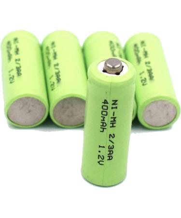 12 Pack 1.2V Ni-Mh 2/3AA Rechargeable Batteries - 400mAh Button Top for Solar Lights Shavers & Toothbrushes - Buy Online on GoSupps.com