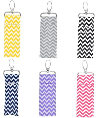  Beatifufu 6 Pieces Key Ring Lipstick Holder For Women Lip Balm Case Ring Bag Key Ring Holder Stick Holder Pouch Lip Balm Miss Classic - Buy Online on GoSupps.com